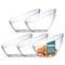 Posh Setting - Clear Plastic Serving Bowls for Party Angled Bowls Disposable Chip Bowls Candy Bowls for Party Table Salad and Fruit Bowls for Party Wedding Serving Bowls-Clear, 8 OZ, 5 Pack